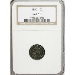 1880 10C MS61 NGC