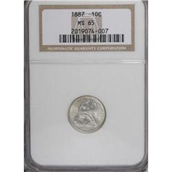 1887 10C MS65 NGC