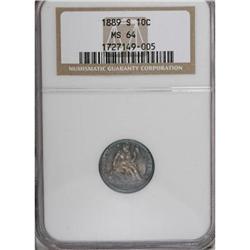 1889-S 10C MS64 NGC