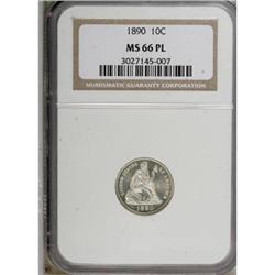 1890 10C MS66 NGC