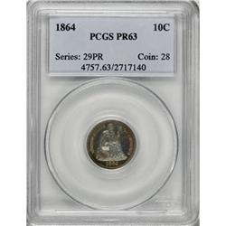 1864 10C PR63 PCGS