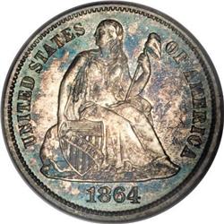 1864 10C PR66 Cameo PCGS