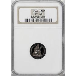 1865 10C PR65 NGC