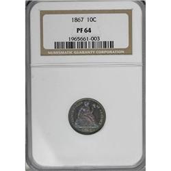1867 10C PR64 NGC