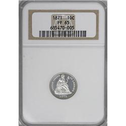 1871 10C PR65 NGC
