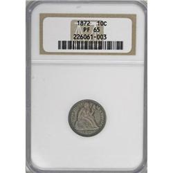 1872 10C PR65 NGC