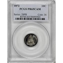1872 10C PR65 Cameo PCGS