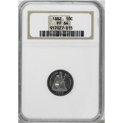 1882 10C PR64 NGC