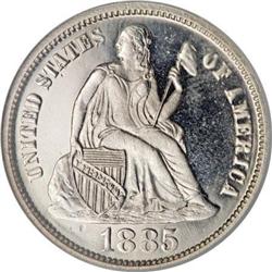 1885 10C PR67 Cameo NGC