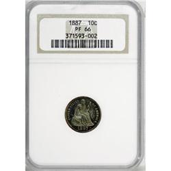 1887 10C PR66 NGC
