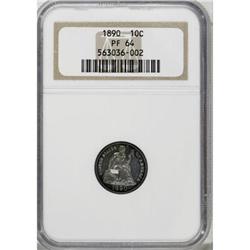 1890 10C PR64 NGC