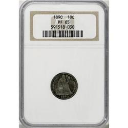 1890 10C PR65 NGC