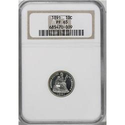 1891 10C PR65 NGC