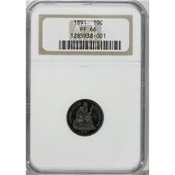1891 10C PR66 NGC