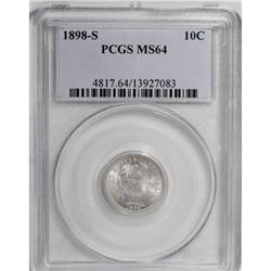 1898-S 10C MS64 PCGS