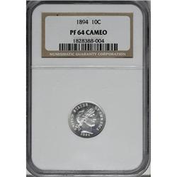 1894 10C PR64 Cameo NGC