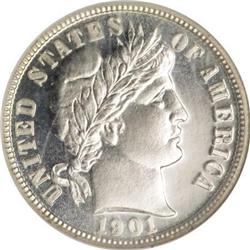 1901 10C PR67 Cameo NGC