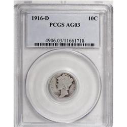 1916-D 10C AG3 PCGS