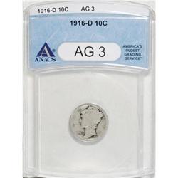 1916-D 10C AG3 ANACS