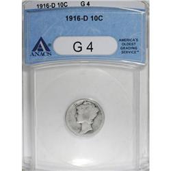 1916-D 10C Good 4 ANACS