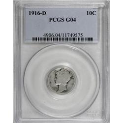1916-D 10C Good 4 PCGS