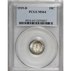1919-D 10C MS64 PCGS