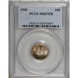 1920 10C MS67 Full Bands PCGS