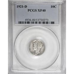 1921-D 10C XF40 PCGS
