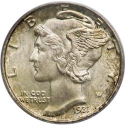 1931-S 10C MS67 Full Bands PCGS