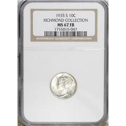 1935-S 10C MS67 Full Bands NGC