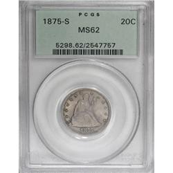 1875-S 20C MS62 PCGS