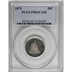 1875 20C . PR62 Cameo PCGS