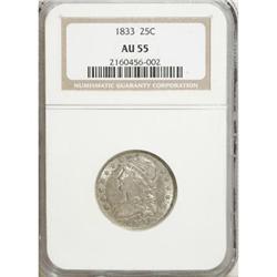 1833 25C AU55 NGC