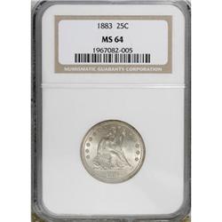 1883 25C MS64 NGC