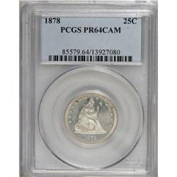 1878 25C PR64 Cameo PCGS