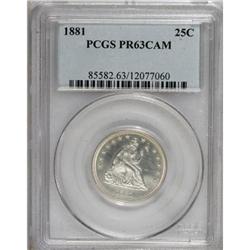 1881 25C PR63 Cameo PCGS