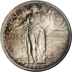 1916 25C MS62 Full Head NGC