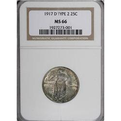 1917-D 25C Type Two MS66 NGC