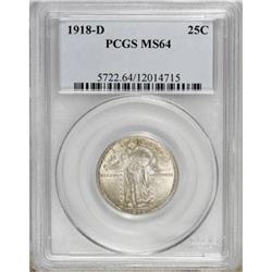 1918-D 25C MS64 PCGS
