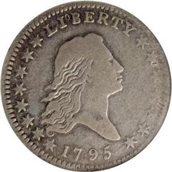 1795 50C 2 Leaves Fine 12 NGC