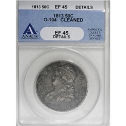 1813 50C XF45 Details ANACS O-104