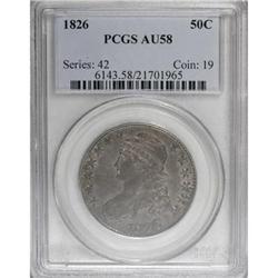 1826 50C AU58 PCGS