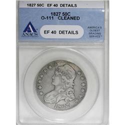 1827 50C Square Base 2 XF40 Details ANACS O-111