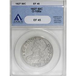 1827 50C Square Base 2 XF45 ANACS O-108a
