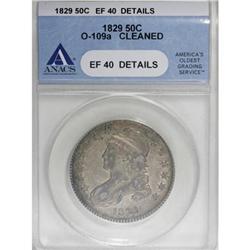 1829 50C Small Letters XF40 Details ANACS O-109a