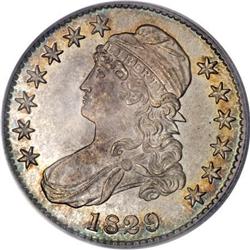 1829 50C Large Letters MS64 PCGS
