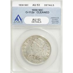 1830 50C Small 0 AU53 Details ANACS