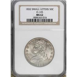 1832 50C Small Letters MS62 NGC