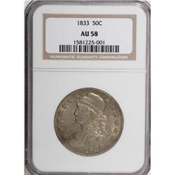 1833 50C AU58 NGC