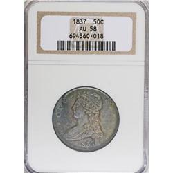 1837 50C AU58 NGC
